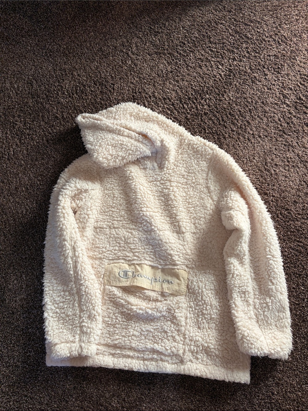 Champion Cream Sherpa Hoodie